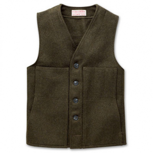 Filson Xlong Mackinaw Vest ForestGrn L-LONG FCO-012349 FIL-10056-ForestGrn-L-LONG in Forest Green, L