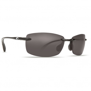 Costa Del Mar Costa Ballast Black Frame Sunglasses w/Blue Mirror 580P Lenses 06S9071-90710560 in Gray 580P
