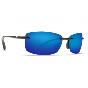Costa Del Mar Costa Ballast Black Frame Sunglasses w/Blue Mirror 580P Lenses 06S9071-90710560