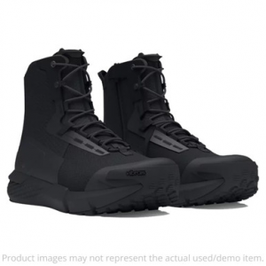Under Armour Charged Valsetz Zip Boots Black Size 8.5 3027383-001008 - Excellent Condition UA6364, 8