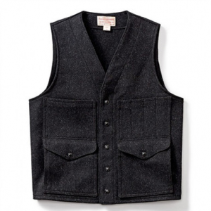 Filson Mackinaw Wool Cruiser Vest Charcoal SM 10549 in Gray, S