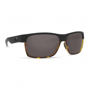 Costa Del Mar Costa Half Moon Matte Black/Shiny Tortoise Frame Sunglasses w/Gray 580P Lenses 06S9026-90260160