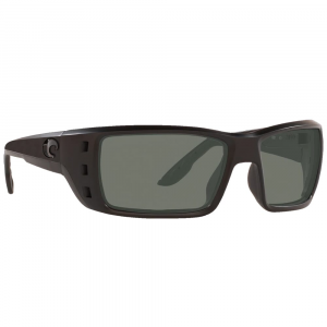 Costa Del Mar Costa Permit Blackout Frame Sunglasses w/Gray 580P Lenses 06S9022-90220162