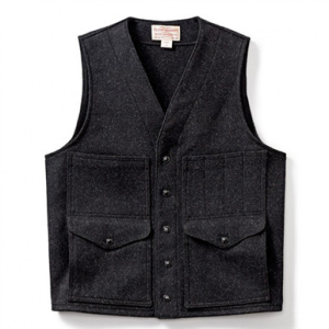 Filson Cruiser Vest - Mackinaw Wool Charcoal XS FCO-012729 FIL-10549-Charcoal-XS