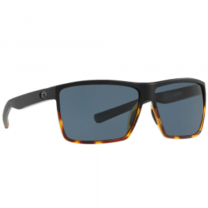 Costa Del Mar Costa Rincon Matte Black/Shiny Tortoise Frame Sunglasses w/Gray 580P Lenses 06S9018-90180963