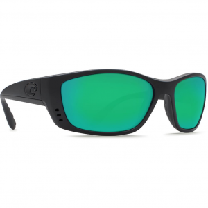 Costa Del Mar Costa Fisch Blackout Frame Sunglasses w/Sunrise Silver Mirror 580G Lenses 06S9054-90541364 in Green Mirror 580P