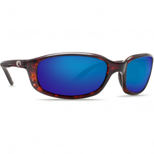 Costa Del Mar Costa Brine Tortoise Frame Sunglasses w/Green Mirror 580P Lenses 06S9017-90170659 in Blue Mirror 580G