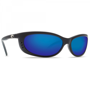 Costa Del Mar Costa Fathom Matte Black Frame Sunglasses w/Blue Mirror 580G Lenses 06S9058-90581061 in Blue Mirror 580P