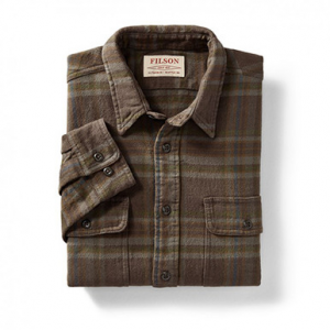Filson Vintage Flannel Work Shirt BrownChGrn M FCO-015010 FIL-10689-BrownChGrn-M in Brown/green