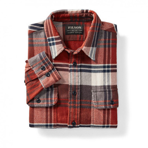 Filson Vintage Flannel Work Shirt RdCreamBlu M FCO-015221 FIL-10689-RdCreamBlu-M in Red/cream/blue