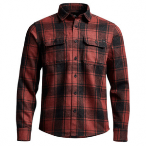 Sitka Gear Earnest Flannel Barn Red Plaid Medium 600279-BAP-M Top