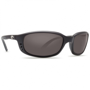 Costa Del Mar Like New Costa Brine Matte Black Frame Sunglasses w/Gray 580P C-Mate 2.50 Lenses 06S7001-00040659