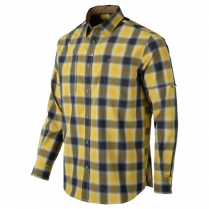 Beretta Hovis Flex Long Sleeve Button-Down Shirt Mustard Check Large LU312T233401D5L
