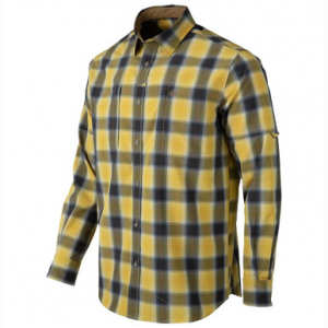 Beretta Hovis Flex Long Sleeve Button-Down Shirt Mustard Check Medium LU312T233401D5M