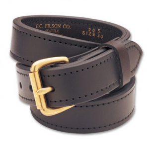 Filson 46 Brown/Brass 1.25" Double Belt 63205200222