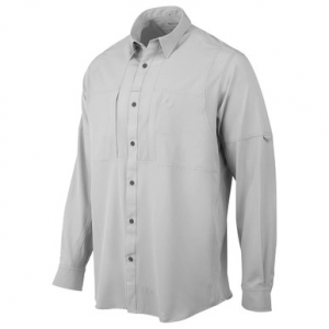Beretta TKAD Flex Long Sleeve Button-Down Shirt Light Gray Small LU931T23340966S