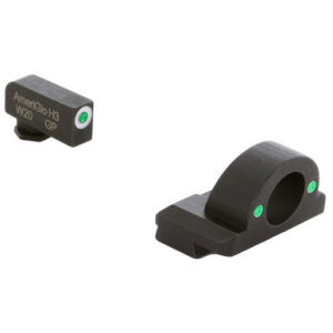 Ameriglo Ghost Ring Green Tritium w/White Outline Front, Green Tritium Rear Night Sight for Glock Gen 1-4 17,19,22-24,26,27,33-35,37-39 GL-125
