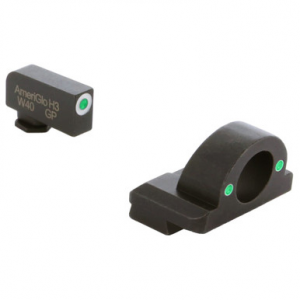 Ameriglo Ghost Ring Green Tritium w/White Outline Front, Green Tritium Rear Night Sight for Glock Gen5 9/40 GL-5125