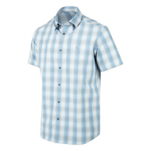 Beretta Hovis Flex Short Sleeve Button-Down Shirt Light Blue/White Check 3XL LU302T233405E4XXXL