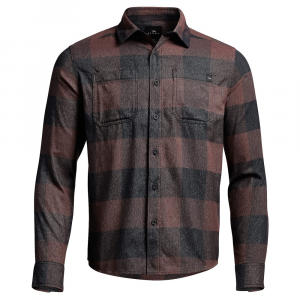 Sitka Gear Grange Flannel Dark Red Plaid Small 600071-DRP-S Top, S