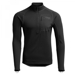 Sitka Gear CORE Mid Wt Zip-T Sitka Black XX Large 10068-BK-XXL Top, 2XL