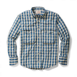 Filson Angler Shirt Aspen Blue Plaid 2XL 10604