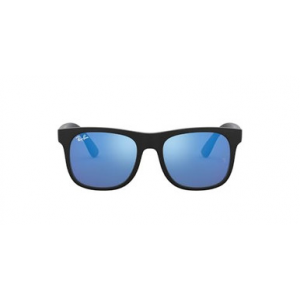 Ray-Ban Junior Justin Rubber Black Blue Mirror Blue ORB70285548