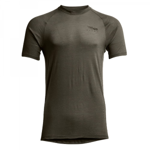 Sitka Gear CORE Merino 120 Short Sleeve Crew Top Pyrite Medium 600156-PY-M Top, M