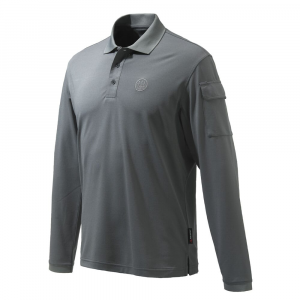 Beretta Miller LS Polo Smoked Pearl 3XL MP025T2012094CXXXL Top in Gray, L