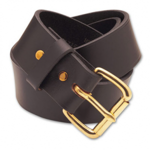 Filson 44 Brown/Brass 1.5" Leather Belt 63202200220