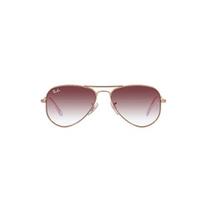 Ray-Ban Junior Aviator Rose Gold Clear Gradient Dark Violet 0RJ9506S-2918H52