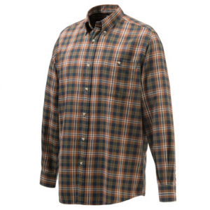 Beretta Wood Flannel Button-Down Shirt Tobacco X Large LUA10T2130080KXL