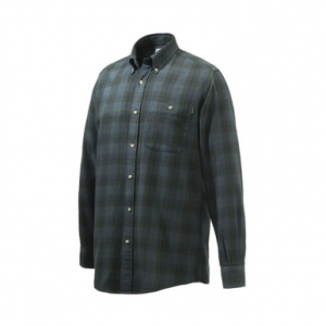 Beretta Wood Flannel Button-Down Shirt Beige/Green Overd. Bark X Large LUA10T213101ADXL