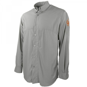 Beretta Buzzi LS Shooting Shirt Light Grey X Large LT011T15550960XL in Gray, L