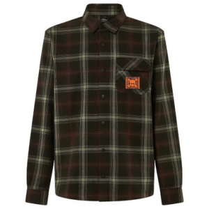 Oakley TC Skull Green/Brown Check Flannel Shirt XS FOA403651-9WX-XS