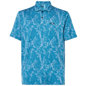 Oakley Marble Jacquard Aurora Blue Polo Shirt Large FOA404363-67M-L