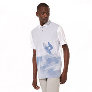 Oakley Jacquard Print Arctic Ice Polo Shirt Large FOA404873-12M-L