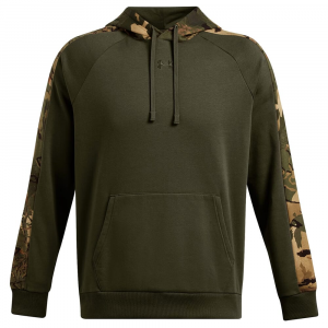 Under Armour Rival Fleece Camo Blocked Hoodie Marine OD Green/Black 3XL 1388087-390005 in Odg, L
