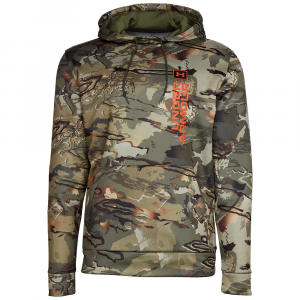 Under Armour Camo Wordmark Hoodie UA Forest All Season Camo/Rust Orange SM 1374081-994004 in Ua Forest All-Season Camo, L