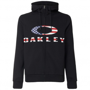 Oakley Bark FZ Hoodie Black/American Flag XS 461643-01VXS, S