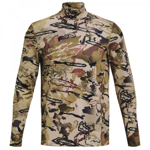 Under Armour Camo ColdGear Infrared Mock Neck Long Sleeve T-Shirt UA Barren Camo/Black XXL 1372605-989006 Top, 3XL