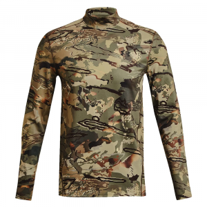 Under Armour Camo ColdGear Infrared Mock Neck Long Sleeve T-Shirt UA Forest All Season Camo/Black XXL 1372605-994006 Top in Ua Forest All-Season