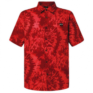Oakley MTN Dye Woven Red Mountain Tie-Dye Print Shirt Large FOA403752-9M2-L