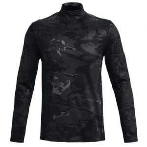 Under Armour Camo ColdGear Infrared Mock Neck Long Sleeve T-Shirt UA Blackout Camo/Black LG 1372605-998003 Top