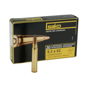 Sako 9.3x62 286gr Hammerhead Rifle Ammunition