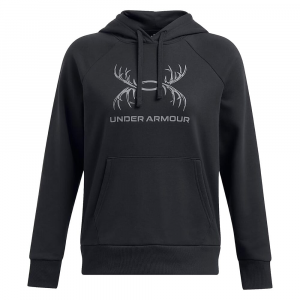 Under Armour Women's Rival Fleece Antler Hoodie Black/Pitch Gray XS 1387574-001005, L