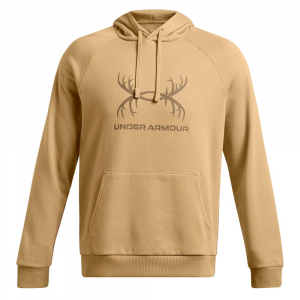 Under Armour Rival Fleece Antler Hoodie Camel XXL 1388086-263006 in Tan, 3XL