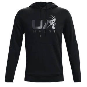 Under Armour Armour Fleece Hunt Icon Hoodie Black/Pitch Grey LG 1375114-001005 in Gray, XL