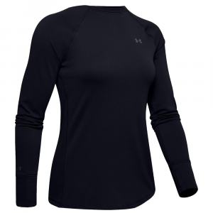 Under Armour Women's ColdGear Base Long Sleeve Crew Top 2.0 Black/Pitch Gray XL 1343321-001006 Top