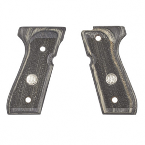 Beretta 92/96 Series Grey Wood Grips w/Medallion Logo E01439